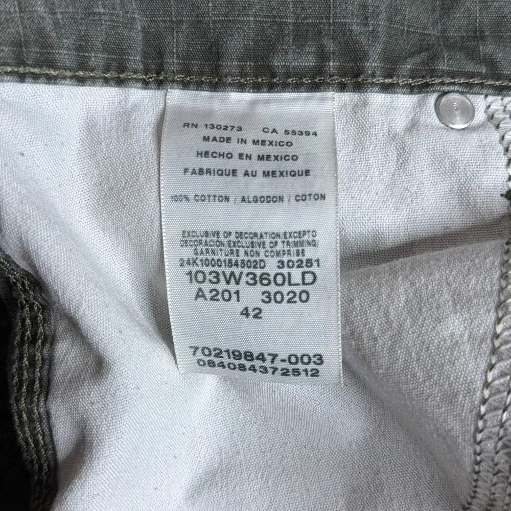 Wrangler Riggs Mens Cargo Shorts 42 Workwear Ranger Green Ripstop Carpenter